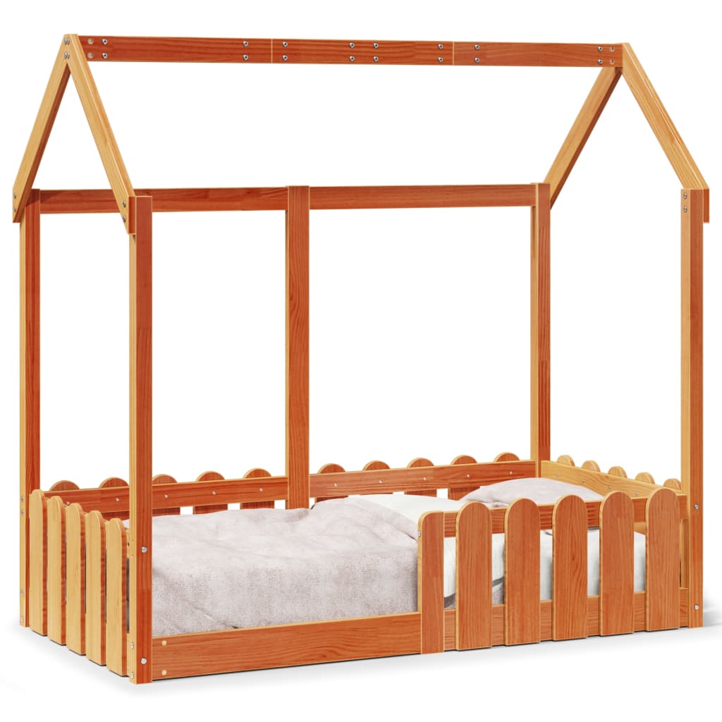 Lit Cabane Marron Cire Maison - Lola