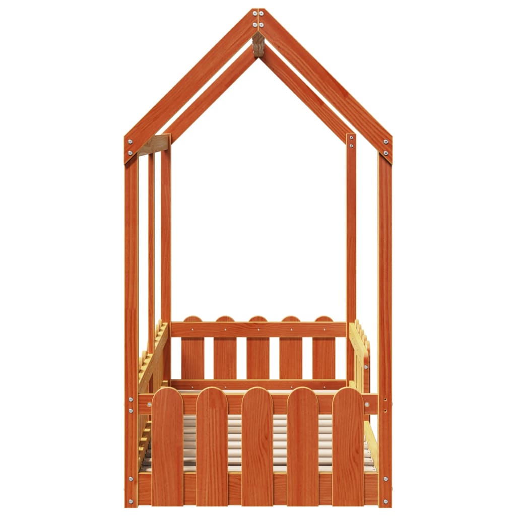 Lit Cabane Marron Cire Maison - Lola