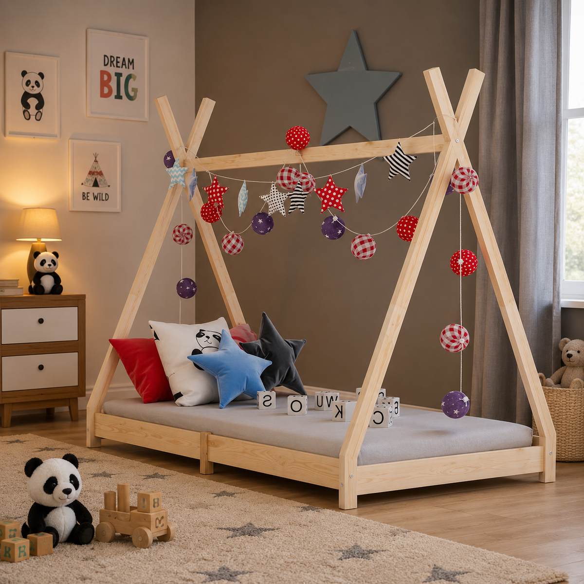 Lit Cabane Tipi Marron Clair - Lilou