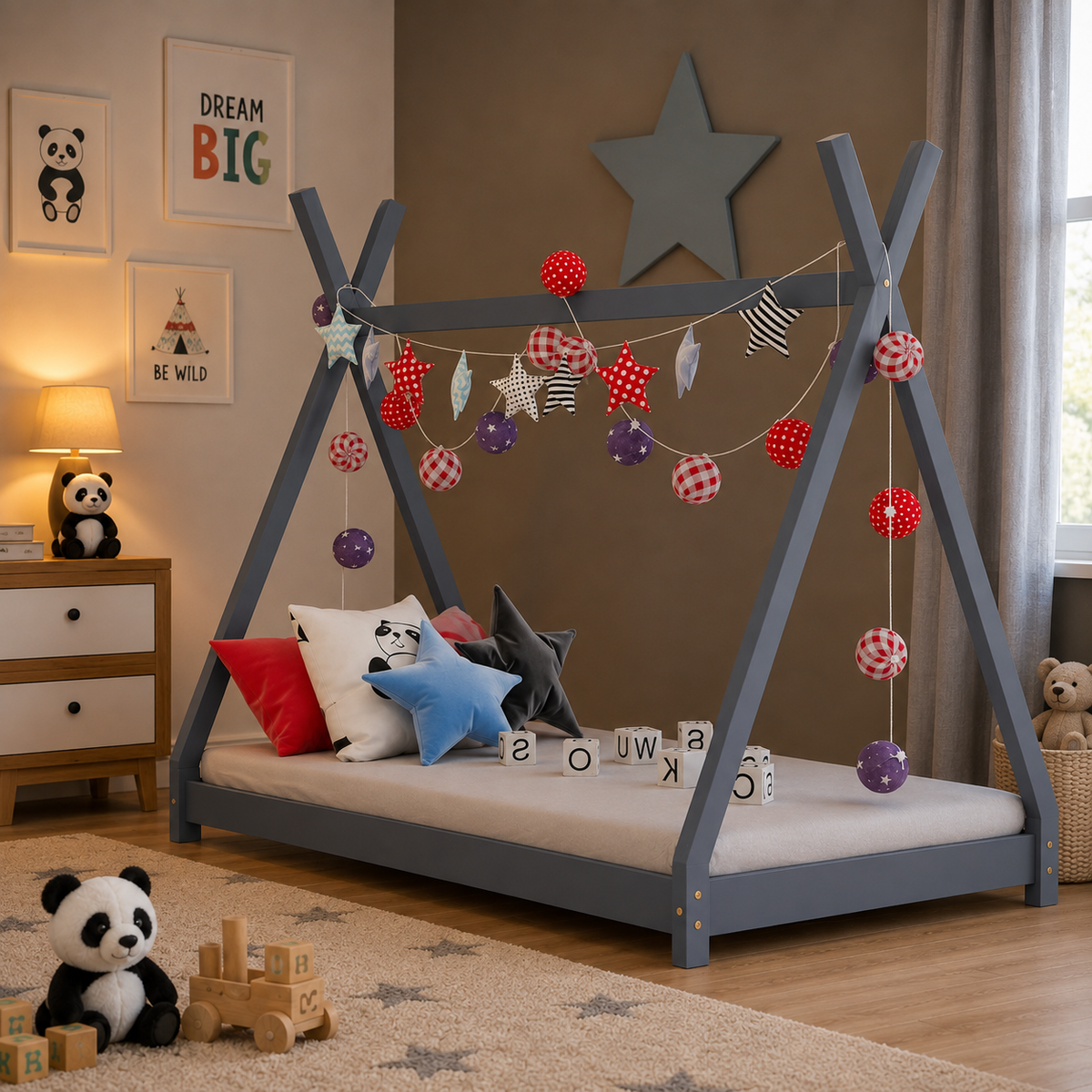 Lit Cabane Tipi Gris - Lilou