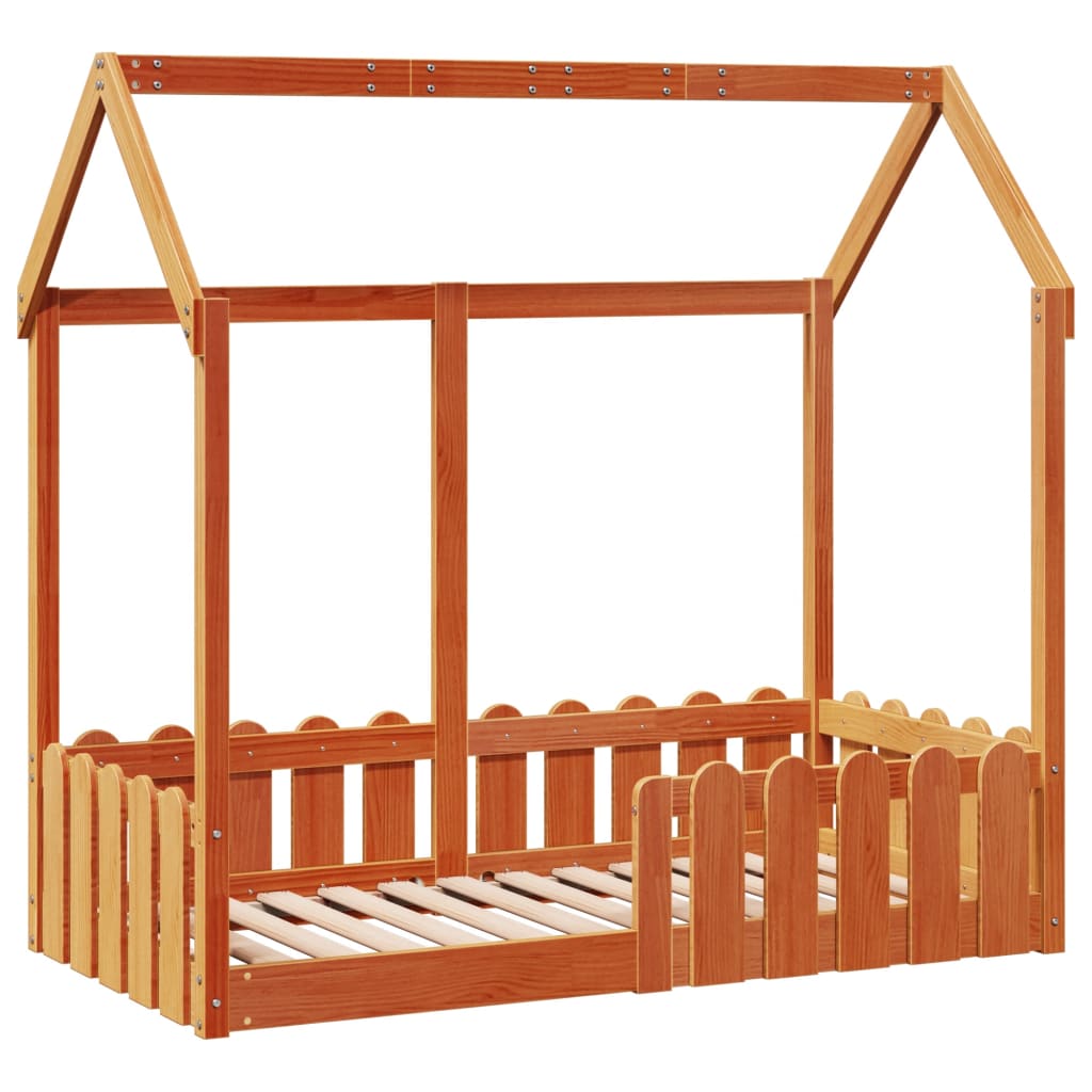 Lit Cabane Marron Cire Maison - Lola